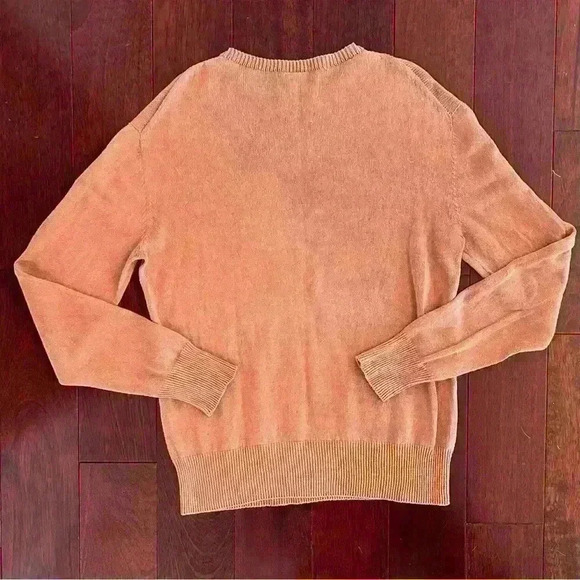 Uniqlo Women’s Crew Neck Pullover Knit Sweater Cotton Linen Orange Size M - Picture 2 of 7
